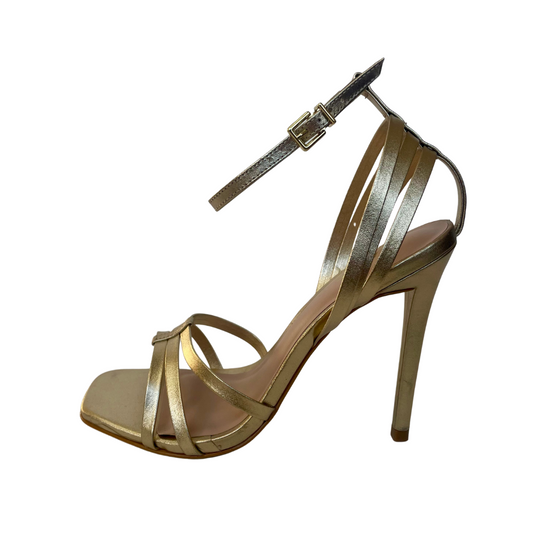 Manuela Light Gold Nappa Leather Heel