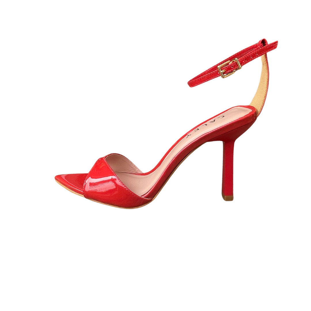 Valentina Ferrari Red Ankle Strap Heel