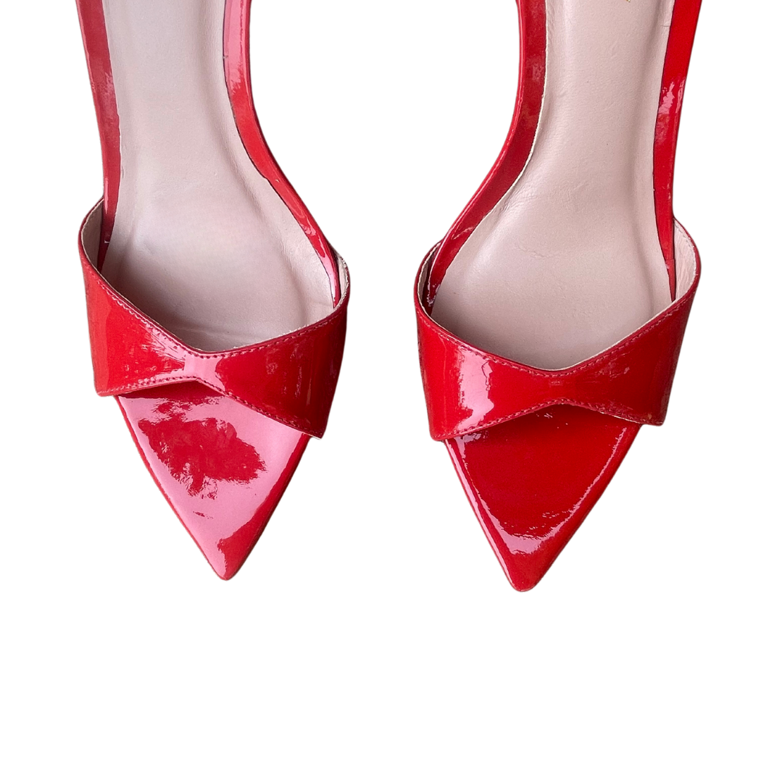 Valentina Ferrari Red Ankle Strap Heel